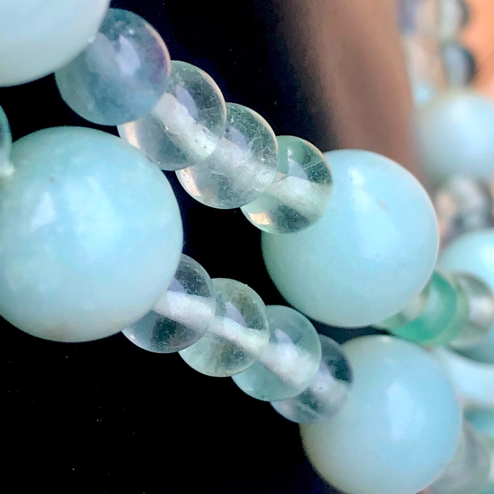 36” Quartz Bead Continuous Necklace